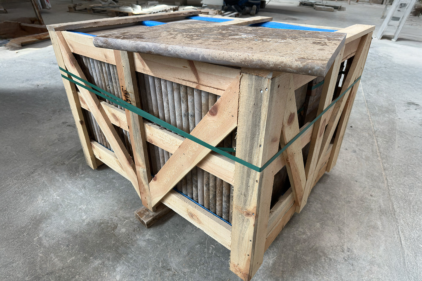 Travertine Pool Copings - Bullnose Edge